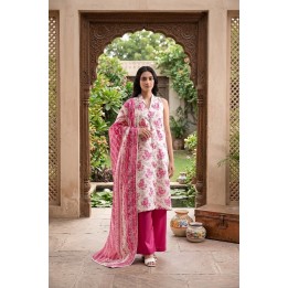 Saya Premium 3-Piece Printed Khaddar Suit – Unstitched winter Collection
